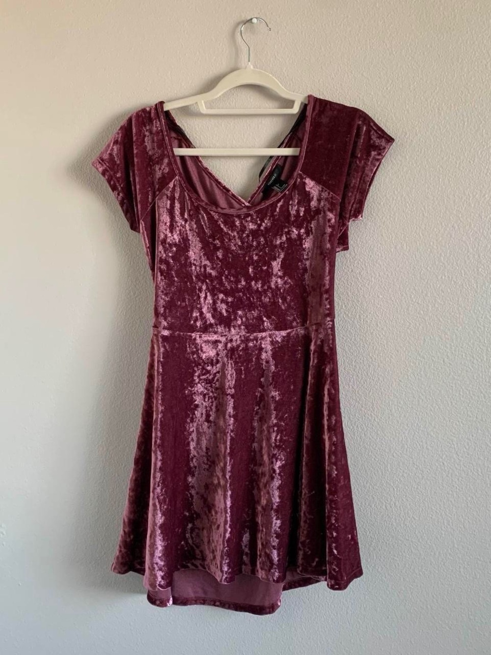 Forever 21 Crushed Velvet Skater Dress